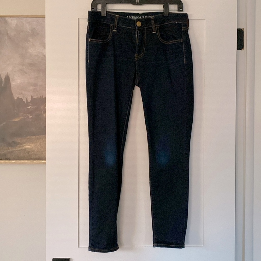 American Eagle Dark Wash Jeggings - Size 8 Short